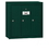 Salsbury Industries 3503GSU Vertical Mailbox - 3 Doors - Green - Surface Mounted - USPS Access