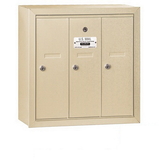 Salsbury Industries 3503SSP Vertical Mailbox (Includes Master Commercial Lock) - 3 Doors - Sandstone - Surface Mounted - Private Access