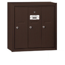 Salsbury Industries 3503ZSP Vertical Mailbox (Includes Master Commercial Lock) - 3 Doors - Bronze - Surface Mounted - Private Access
