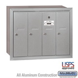 Salsbury Industries Vertical Mailbox - 4 Doors - Recessed Mounted - USPS Access