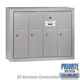 Salsbury Industries Vertical Mailbox (Includes Master Commercial Lock) - 4 Doors - Surface Mounted - Private Access