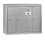 Salsbury Industries 3504ASP Vertical Mailbox (Includes Master Commercial Lock) - 4 Doors - Aluminum - Surface Mounted - Private Access