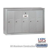 Salsbury Industries Vertical Mailbox - 5 Doors - Surface Mounted - USPS Access