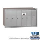 Salsbury Industries Vertical Mailbox (Includes Master Commercial Lock) - 6 Doors - Recessed Mounted - Private Access