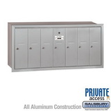 Salsbury Industries Vertical Mailbox (Includes Master Commercial Lock) - 7 Doors - Recessed Mounted - Private Access