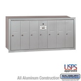 Salsbury Industries Vertical Mailbox - 7 Doors - Recessed Mounted - USPS Access