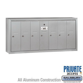 Salsbury Industries Vertical Mailbox (Includes Master Commercial Lock) - 7 Doors - Surface Mounted - Private Access