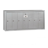 Salsbury Industries 3507ASU Vertical Mailbox - 7 Doors - Aluminum - Surface Mounted - USPS Access
