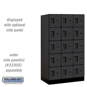 Salsbury Industries 12" Wide Five Tier Box Style Designer Wood Locker - 3 Wide - 5 Feet High - 21 Inches Deep