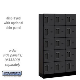 Salsbury Industries 12" Wide Five Tier Box Style Designer Wood Locker - 3 Wide - 5 Feet High - 15 Inches Deep