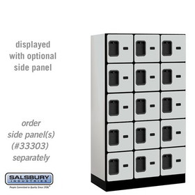 Salsbury Industries 12" Wide Five Tier Box Style Designer Wood Locker - 3 Wide - 5 Feet High - 18 Inches Deep