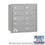 Salsbury Industries 3610ARP 4B+ Horizontal Mailbox - 10 B Doors - Aluminum - Rear Loading - Private Access