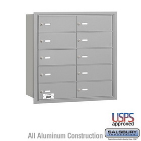 Salsbury Industries 4B+ Horizontal Mailbox - 10 B Doors - Rear Loading - USPS Access