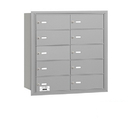 Salsbury Industries 3610ARU 4B+ Horizontal Mailbox - 10 B Doors - Aluminum - Rear Loading - USPS Access