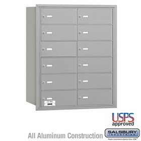 Salsbury Industries 4B+ Horizontal Mailbox - 12 B Doors - Rear Loading - USPS Access