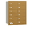 Salsbury Industries 3612GRP 4B+ Horizontal Mailbox - 12 B Doors - Gold - Rear Loading - Private Access