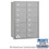 Salsbury Industries 3614ARP 4B+ Horizontal Mailbox - 14 B Doors - Aluminum - Rear Loading - Private Access