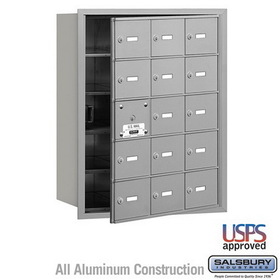 Salsbury Industries 4B+ Horizontal Mailbox - 15 A Doors (14 usable) - Front Loading - USPS Access