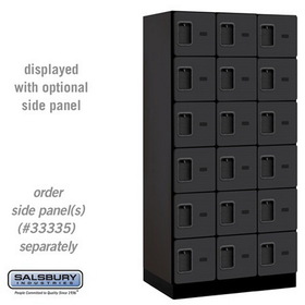 Salsbury Industries 12" Wide Six Tier Box Style Designer Wood Locker - 3 Wide - 6 Feet High - 21 Inches Deep