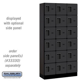 Salsbury Industries 12" Wide Six Tier Box Style Designer Wood Locker - 3 Wide - 6 Feet High - 15 Inches Deep