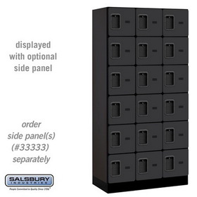 Salsbury Industries 12" Wide Six Tier Box Style Designer Wood Locker - 3 Wide - 6 Feet High - 18 Inches Deep