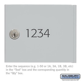 Salsbury Industries 3674ALM Custom Door Engraving - Black Filled - for Aluminum 4B+ Horizontal Mailbox Door-Door NOT included