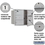 Salsbury Industries 3706D-05AFU 6 Door High Recessed Mounted 4C Horizontal Mailbox with 5 Doors and 1 Parcel Locker in Aluminum with USPS Access - Front Loading