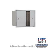 Salsbury Industries 6 Door High Recessed Mounted 4C Horizontal Parcel Locker with 2 Parcel Lockers with USPS Access - Front Loading
