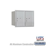 Salsbury Industries 6 Door High Recessed Mounted 4C Horizontal Parcel Locker with 2 Parcel Lockers with USPS Access - Rear Loading
