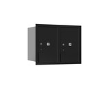 Salsbury Industries 3706D-2PBRP 6 Door High Recessed Mounted 4C Horizontal Parcel Locker with 2 Parcel Lockers in Black with Private Access - Rear Loading