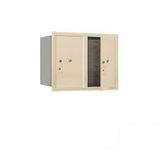 Salsbury Industries 3706D-2PSFP 6 Door High Recessed Mounted 4C Horizontal Parcel Locker with 2 Parcel Lockers in Sandstone with Private Access - Front Loading