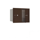 Salsbury Industries 3706D-2PZFP 6 Door High Recessed Mounted 4C Horizontal Parcel Locker with 2 Parcel Lockers in Bronze with Private Access - Front Loading