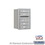 Salsbury Industries 3706S-04ARU 6 Door High Recessed Mounted 4C Horizontal Mailbox with 4 Doors in Aluminum with USPS Access - Rear Loading