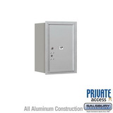 Salsbury Industries 6 Door High Recessed Mounted 4C Horizontal Parcel Locker with 1 Parcel Locker with Private Access - Rear Loading