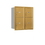 Salsbury Industries 3709D-4PGRP Recessed Mounted 4C Horizontal Mailbox-9 Door High Unit (34 Inches)-Double Column-Stand-Alone Parcel Locker-2 PL4's and 2 PL5's-Gold-Rear Loading-Private Access