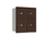Salsbury Industries 3709D-4PZRU Recessed Mounted 4C Horizontal Mailbox-9 Door High Unit (34 Inches)-Double Column-Stand-Alone Parcel Locker-2 PL4's and 2 PL5's-Bronze-Rear Loading-USPS Access