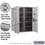 Salsbury Industries 3710D-06AFP 10 Door High Recessed Mounted 4C Horizontal Mailbox with 6 Doors and 2 Parcel Lockers in Aluminum with Private Access - Front Loading
