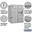 Salsbury Industries 3710D-06ARU 10 Door High Recessed Mounted 4C Horizontal Mailbox with 6 Doors and 2 Parcel Lockers in Aluminum with USPS Access - Rear Loading