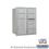 Salsbury Industries 3710D-06ARU 10 Door High Recessed Mounted 4C Horizontal Mailbox with 6 Doors and 2 Parcel Lockers in Aluminum with USPS Access - Rear Loading
