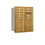 Salsbury Industries 3710D-08GRP Recessed Mounted 4C Horizontal Mailbox - 10 Door High Unit (37 1/2 Inches) - Double Column - 8 MB1 Doors / 2 PL5s - Gold - Rear Loading - Private Access