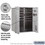 Salsbury Industries 3710D-09AFP 10 Door High Recessed Mounted 4C Horizontal Mailbox with 9 Doors and 2 Parcel Lockers in Aluminum with Private Access - Front Loading