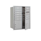 Salsbury Industries Recessed Mounted 4C Horizontal Mailbox - 10 Door High Unit (37-1/2 Inches) - Double Column - 10 MB1 Doors / 1 PL 4 and 1 PL4.5 - Front Loading - USPS Access