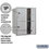Salsbury Industries 3710D-4PAFP 10 Door High Recessed Mounted 4C Horizontal Parcel Locker with 4 Parcel Lockers in Aluminum with Private Access - Front Loading