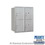 Salsbury Industries 3710D-4PARP 10 Door High Recessed Mounted 4C Horizontal Parcel Locker with 4 Parcel Lockers in Aluminum with Private Access - Rear Loading