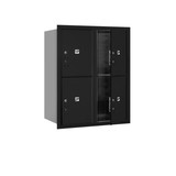 Salsbury Industries 3710D-4PBFU 10 Door High Recessed Mounted 4C Horizontal Parcel Locker with 4 Parcel Lockers in Black with USPS Access - Front Loading