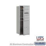 Salsbury Industries 10 Door High Recessed Mounted 4C Horizontal Mailbox with 3 Doors and 1 Parcel Locker with USPS Access - Front Loading