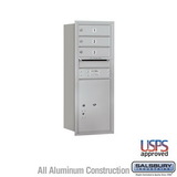 Salsbury Industries 10 Door High Recessed Mounted 4C Horizontal Mailbox with 3 Doors and 1 Parcel Locker with USPS Access - Rear Loading