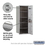 Salsbury Industries 3710S-04AFP 10 Door High Recessed Mounted 4C Horizontal Mailbox with 4 Doors and 1 Parcel Locker in Aluminum with Private Access - Front Loading