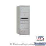 Salsbury Industries 10 Door High Recessed Mounted 4C Horizontal Mailbox with 4 Doors and 1 Parcel Locker with USPS Access - Rear Loading