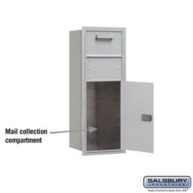 Salsbury Industries 3710S-1CAR 10 Door High Recessed Mounted 4C Horizontal Collection Box in Aluminum - Rear Access